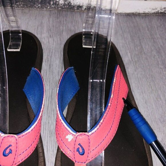 OluKai Punua Kia'i Beach Sandals Women's Size 8 Flip Flop Thongs Pink *FLAWS - Picture 13 of 15